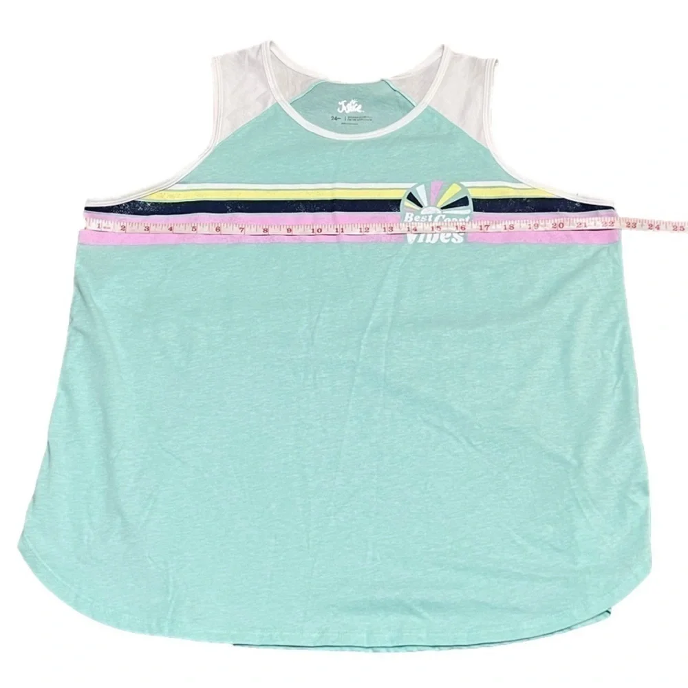 JUSTICE Beach Coast Vibes Tank Top Plus Girl Size 24